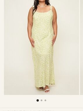#54 Green Floral Slip Maxi Dress
